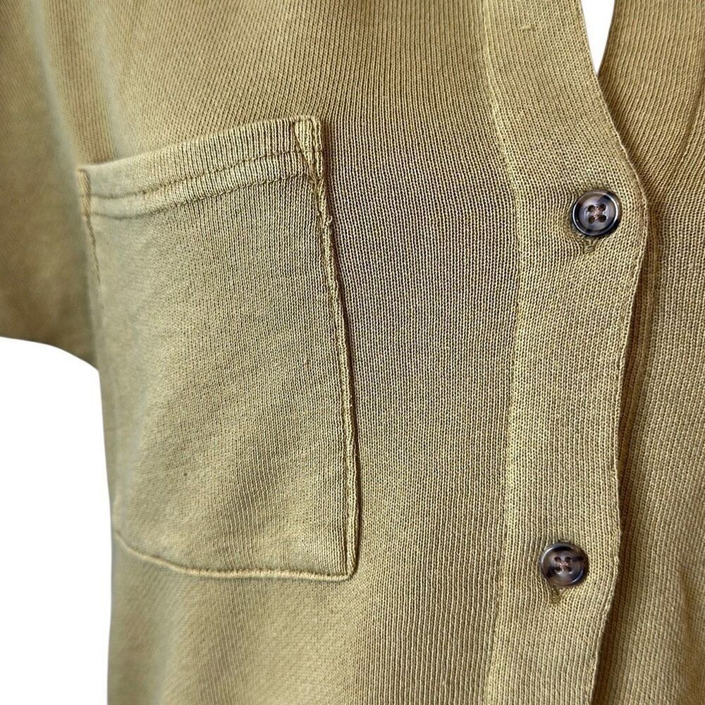 C & C California Pea Green Sunwashed Button Short Sleeve Knit Shirt S - Picture 5 of 8